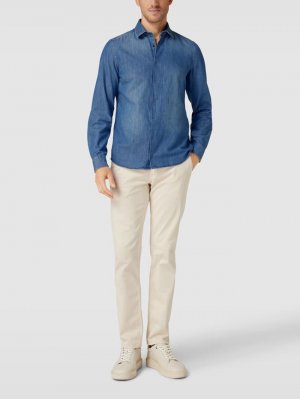 Деловая рубашка в джинсовом стиле, модель «Кент» , темно-синий OLYMP