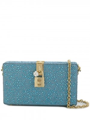 Декорированный клатч Dolce Box & Gabbana. Цвет: синий
