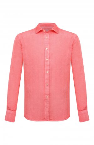 Льняная рубашка 120% Lino. Цвет: розовый