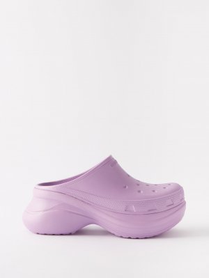 Резиновые сабо на платформе x crocs , фиолетовый Balenciaga