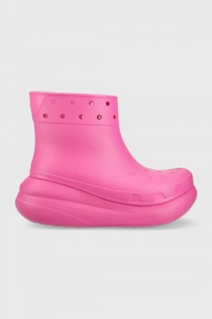Резиновые сапоги Classic Crush Rain Boot , розовый Crocs