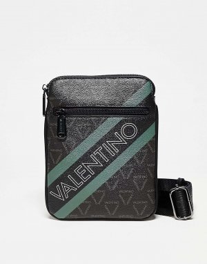 Черная летная сумка с монограммой aron Valentino Bags