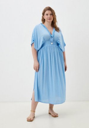 Платье пляжное womensecret women'secret. Цвет: голубой