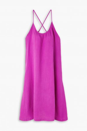 Платье миди Simone из хлопкового газа , пурпурный Honorine