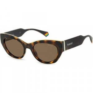 Солнцезащитные очки, коричневый Polaroid. Цвет: коричневый