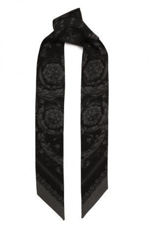 Шелковый шарф-твилли Versace. Цвет: чёрный