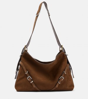 Замшевая сумка через плечо voyou среднего размера , коричневый Givenchy