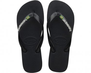 Сандалии Brazil Logo Flip Flop Sandal, цвет Black/Black Havaianas