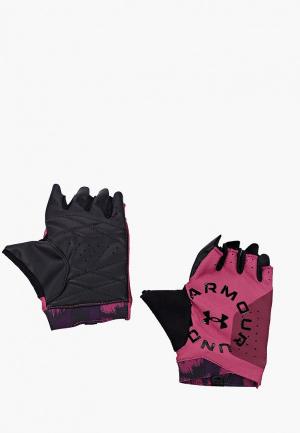 Перчатки для фитнеса Under Armour UA Graphic Training Gloves. Цвет: розовый