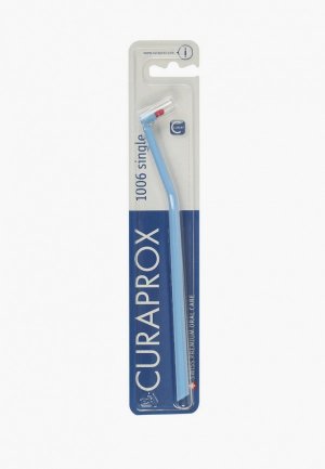 Зубная щетка Curaprox Монопучковая single & sulcular, 6мм. Цвет: голубой