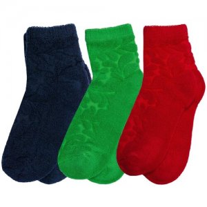 Комплект из 3 пар детских махровых носков (Орудьевский трикотаж) микс 1, размер 18-20 RuSocks. Цвет: мультиколор