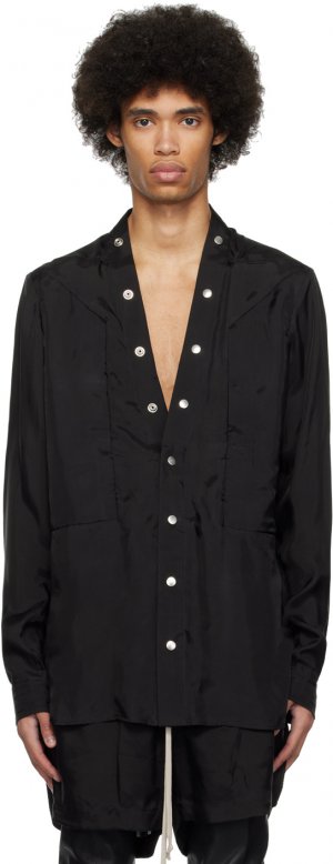 Черная рубашка с туманным карманом Larry , цвет Black Rick Owens