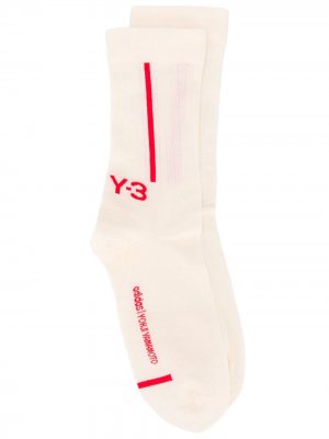 Носки с логотипом Y-3. Цвет: нейтральные цвета