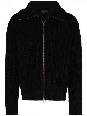 Вязаный свитер на молнии Ann Demeulemeester. Цвет: черный