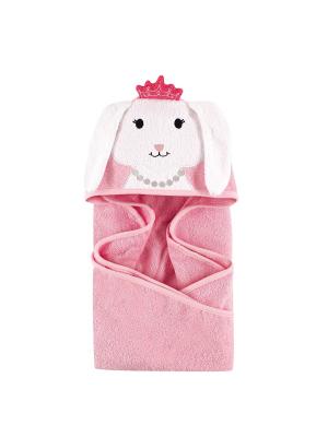 Полотенце с капюшоном Hudson Baby. Цвет: розовый