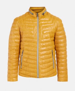 Кожаный пиджак, желтый Milestone