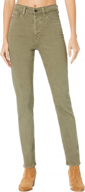 Джинсы Alexxis Vintage High-Rise Slim Straight in 3 Years Sulfur Armory Green , цвет AG Jeans