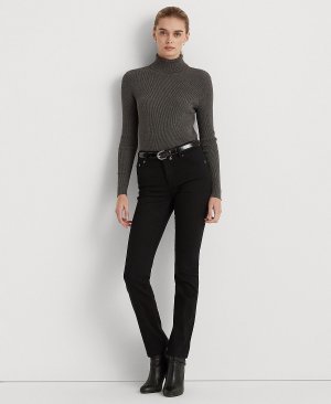 Прямые джинсы Clone Off Super Stretch Premier, стандартная и короткая длина, черный Lauren Ralph