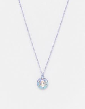 Ожерелье с летающей тарелкой Me & Zena. Цвет: фиолетовый