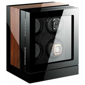Заводная шкатулка для часов MQ-8202 M&Q. Цвет: черный/коричневый