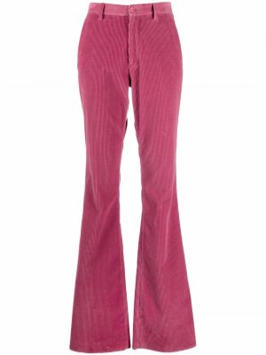 Вельветовые расклешенные брюки ETRO. Цвет: розовый