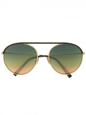 Tods солнцезащитные очки-авиаторы Tod's. Цвет: зеленый
