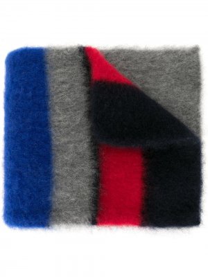 Трикотажный шарф в полоску Kolor. Цвет: серый