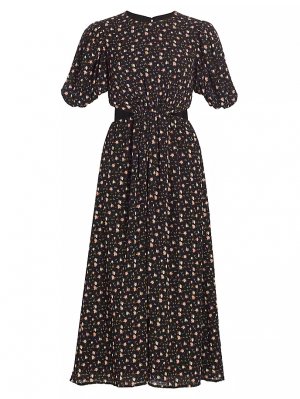 Платье миди с цветочным вырезом Marcela , черный Wayf