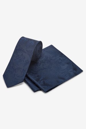 Комплект из галстука и нагрудного платка , синий Next