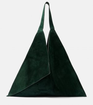 Замшевая большая сумка-тоут sara среднего размера , зеленый Khaite