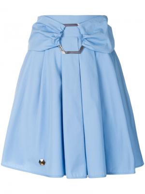 Belted pleated skirt Philipp Plein. Цвет: синий