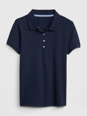 Рубашка-поло с короткими рукавами GAP. Цвет: синий