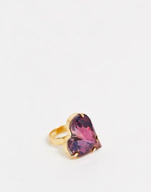 Кольцо с кристаллом Swarovski лавандового цвета -Фиолетовый Krystal London