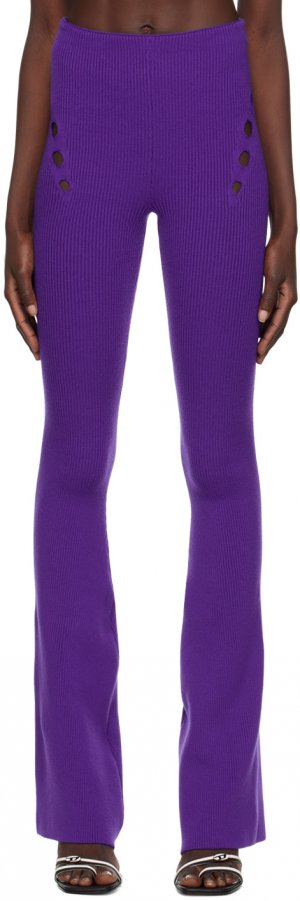 Пурпурные ажурные брюки для отдыха Jean Paul Gaultier