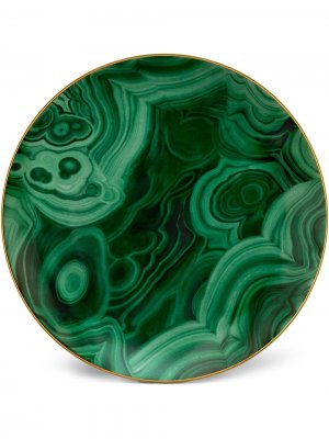 LObjet тарелка Malachite (31 см) L'Objet. Цвет: зеленый