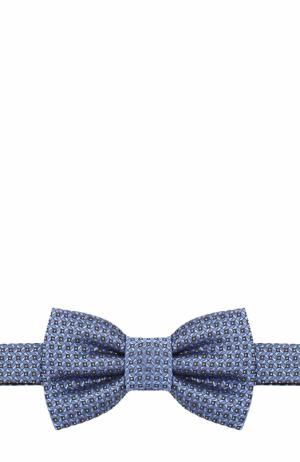 Шелковый галстук-бабочка с узором Lanvin. Цвет: синий