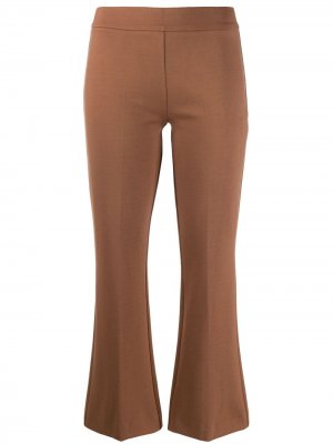 Укороченные расклешенные брюки Blanca Vita. Цвет: коричневый