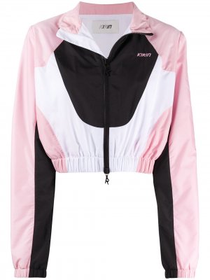 Укороченная спортивная куртка на молнии Kirin. Цвет: розовый
