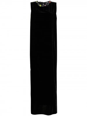 Длинное платье со значками Raf Simons. Цвет: черный