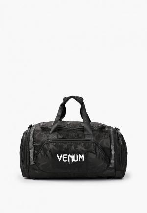 Сумка спортивная Venum Trainer Lite Sports Bags, Black/Dark Camo. Цвет: черный