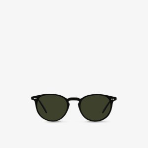 OV5004SU Riley Sun круглые солнцезащитные очки из ацетата , черный Oliver Peoples