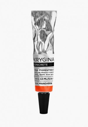 Средство Krygina Cosmetics универсальное для макияжа. Кремовый пигмент Concrete Mandarin, 4,5 мл. Цвет: оранжевый