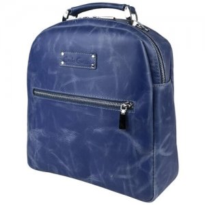 Рюкзак , натуральная кожа, синий Carlo Gattini. Цвет: синий