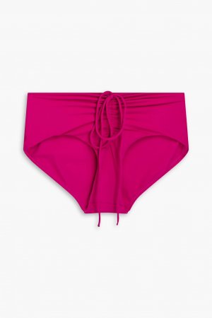 Трусики бикини с низкой посадкой и сборками, пурпурный Christopher Esber
