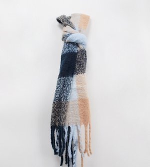 Эксклюзивный oversized-шарф в клетку -Neutral Glamorous
