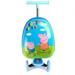 Детский чемодан-самокат Свинка чемокат