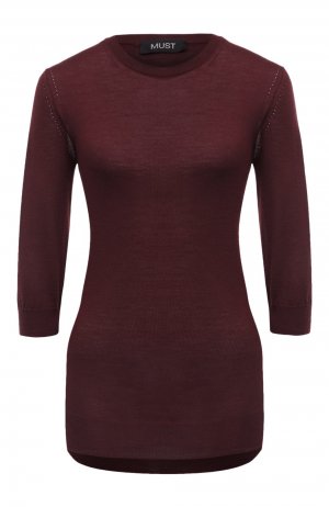 Кашемировый пуловер MUST. Цвет: бордовый