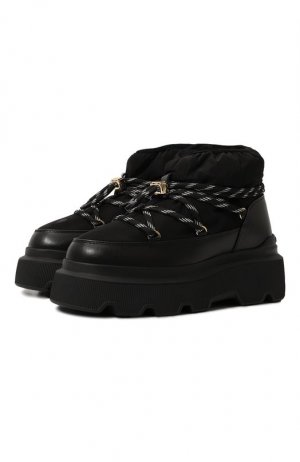 Комбинированные ботинки INUIKII. Цвет: чёрный