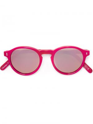 Солнцезащитные очки в кругой оправе Philippe Rouge. Цвет: розовый и фиолетовый