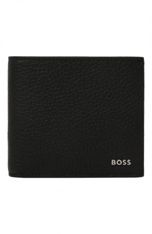 Кожаное портмоне BOSS. Цвет: чёрный